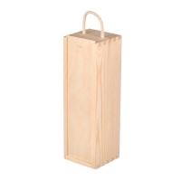 Krabička Box dřevo 1 lahev 0,75 zašupovací dřevo